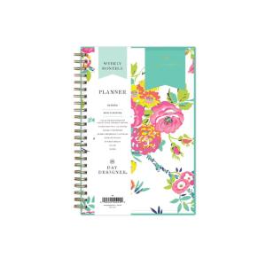 Planner, Day Designer CYO Weekly/Monthly, White/Floral, 2021