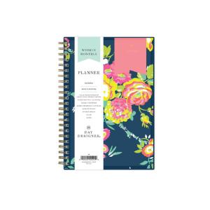 Planner, Day Designer CYO Weekly/Monthly, Navy/Floral, 2021