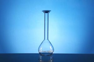 Volumetric flask, clear glass, class A, unserialized