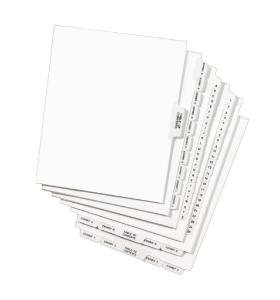 Avery avery-style legal side tab divider, title: 34, letter, white, 25/pack