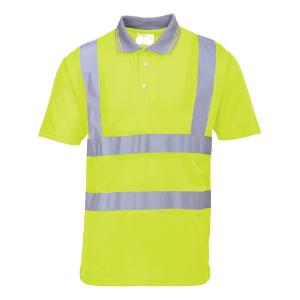 Hi-Vis Short Sleeve Polo Shirts, Portwest