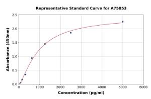 Representative standard curve for Human SorCS1 ELISA kit (A75853)