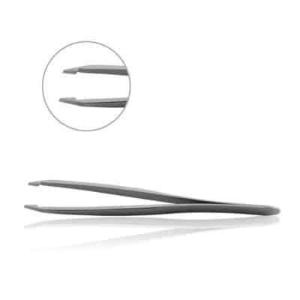 Forceps, flat angle tip, delicate, 3.75"