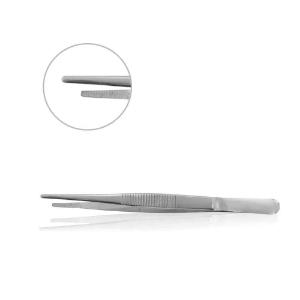 Forceps, dissection, serrated tip