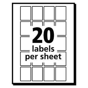 Avery print or write removable multi-use labels, white, 1000/pack