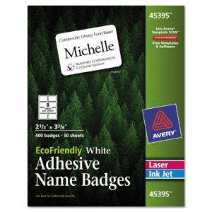 Avery® EcoFriendly™ Name Badge Labels