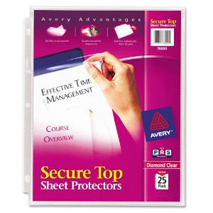 Avery® Secure Top Sheet Protector, Essendant