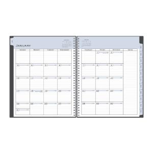 Planner, Passages Weekly/Monthly Wirebound, Charcoal, 2021