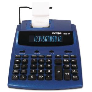 Victor® 1225-3A AntiMicrobial 12-Digit Two-Color Printing Calculator