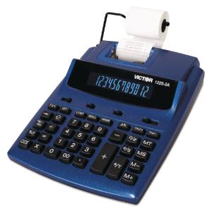 Victor® 1225-3A AntiMicrobial 12-Digit Two-Color Printing Calculator