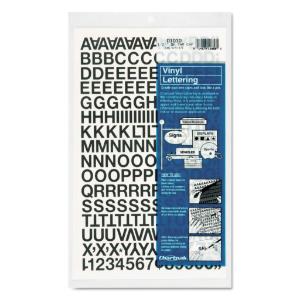 Press-on vinyl letters and numbers, self adhesive, black, ¹/?h, 201 per pack
