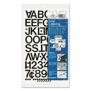 Press-on vinyl letters and numbers, self adhesive, black, 1h, 88 per pack