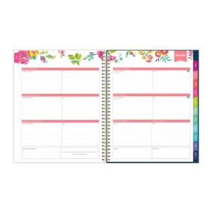 Planner, Day Designer CYO Weekly/Monthly, Navy/Floral, 2021