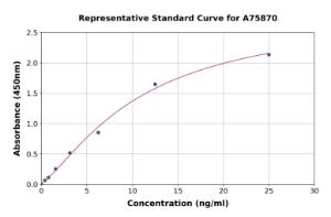 Representative standard curve for Human STEAP1 ELISA kit (A75870)