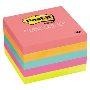 Post-it 3×3, five neon colors, 5 100 sheet pads/pack