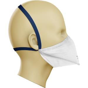 N95 mask on - right view
