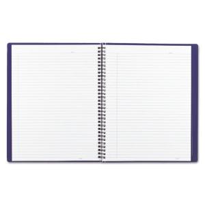 Blueline poly cover notebook, 80 sheets, ruled, twin wire binding, blue cover