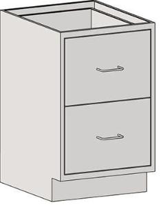 Base unit two drawer sitting