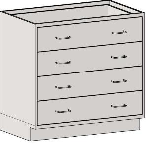 Base unit seven drawer standing