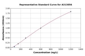 Representative standard curve for Human WFS1 ELISA kit (A313056)