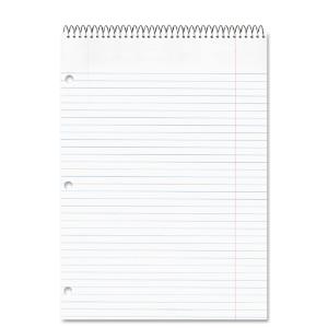 National brand porta-desk notebook, college/margin rule, 80 sheets