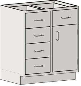 Base unit RH door drawer stand