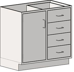 Base LH door drawer stand