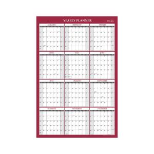 Calendar, Laminated, Classic Red