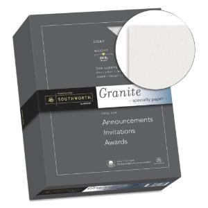 Southworth colors + textures fine granite paper, gray, 500 sheets/box