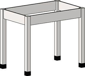 Bench frame standing height