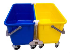 Double bucket system, blue/yellow