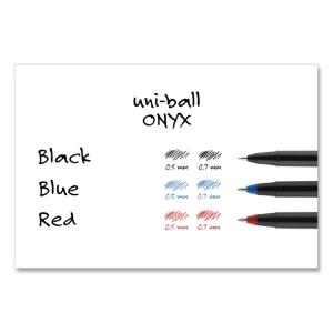 Uni-ball onyx stick roller ball pen, red ink, micro