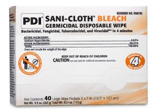 Bleach Germicidal Disposable Wipes (40 Large Wipes)