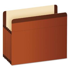Pendaflex expansion file, straight cut, red fiber/manila, legal, 5/box