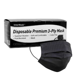 Face mask, black, ASTM level 3