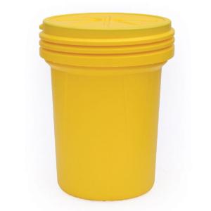 Lab pack poly drum, 30 gal., screw-on lid, yellow