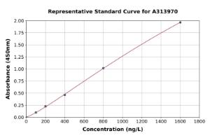 Representative standard curve for human PKC gamma ELISA kit (A313970)