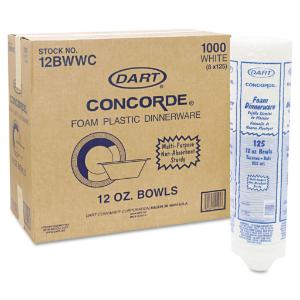Dart® Concorde® Non-Laminated Foam Dinnerware, Essendant