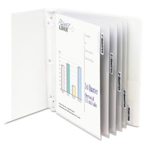 C-line sheet protectors w/five clear index tabs and inserts