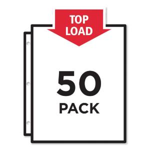 Avery top-load poly sheet protectors, economy gauge, letter, clear, 50/box