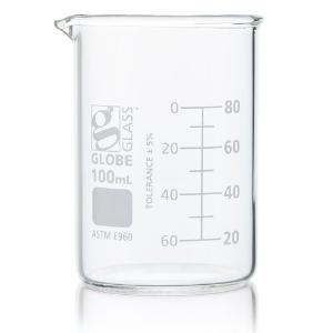 Globe Glass™ Low form Griffin style beaker, 100 ml