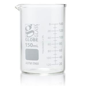 Globe Glass™ Low form Griffin style beaker, 150 ml