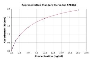 Representative standard curve for Human Glycine Decarboxylase ELISA kit (A78162)