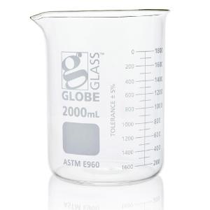 Globe Glass™ Low form Griffin style beaker, 2000 ml
