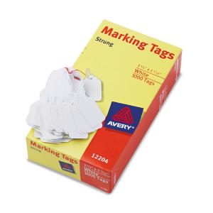 Avery price tags, paper/twine, white, 1000/box