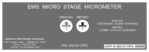 Stage Micrometer Model SM-13, Electron Microscopy Sciences