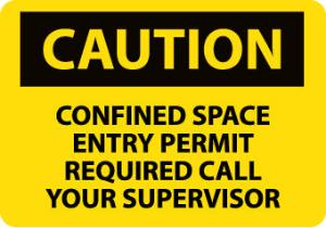 Confined Space OSHA Caution Signs, National Marker