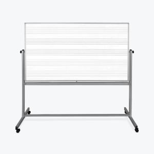 Mobile double sided music whiteboard, 72w×48"h