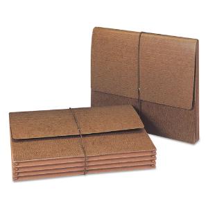 Smead expansion wallets w/tyvek, letter, leather-like redrope