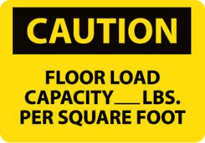 Warehouse Signs, Caution, National Marker
